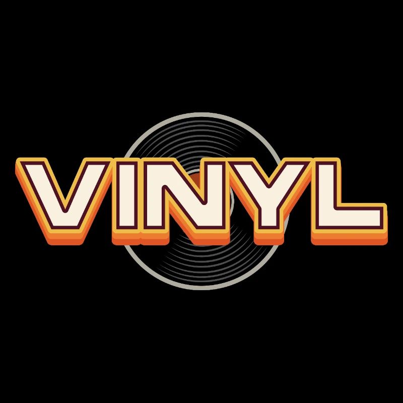 Conception typographique rétro du vinyle