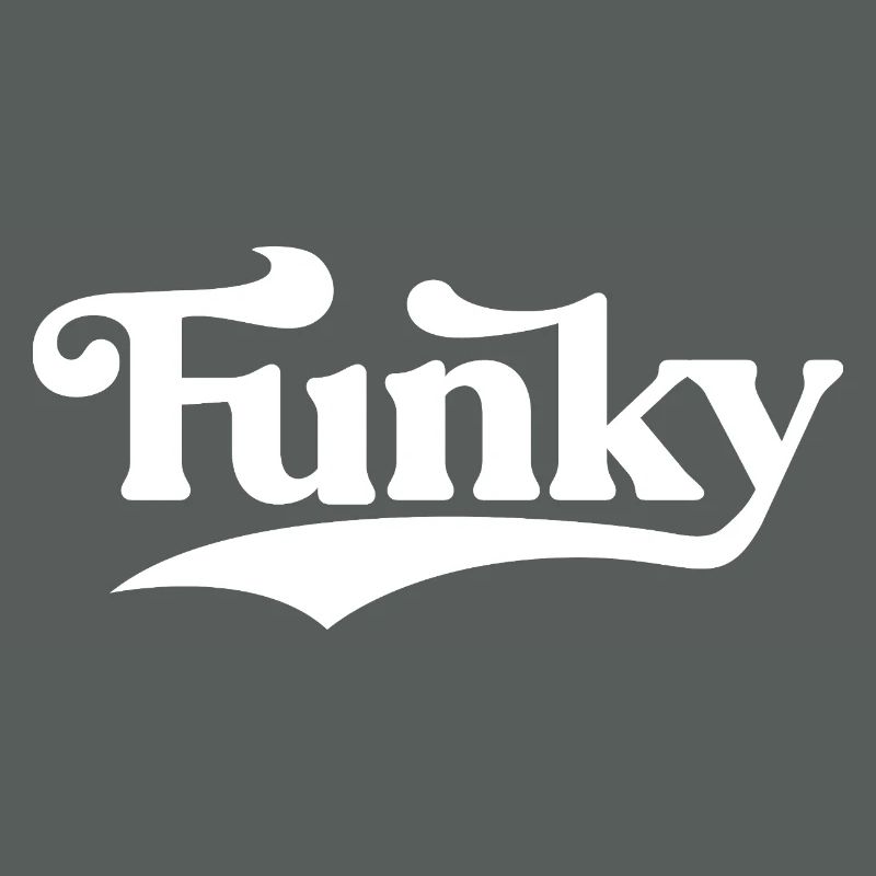 Funky Retro Script Logo