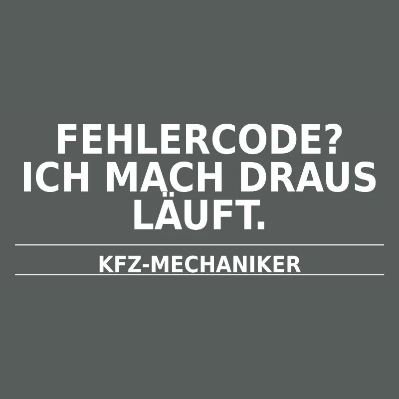 Car mechanic – error code? I do it all the time