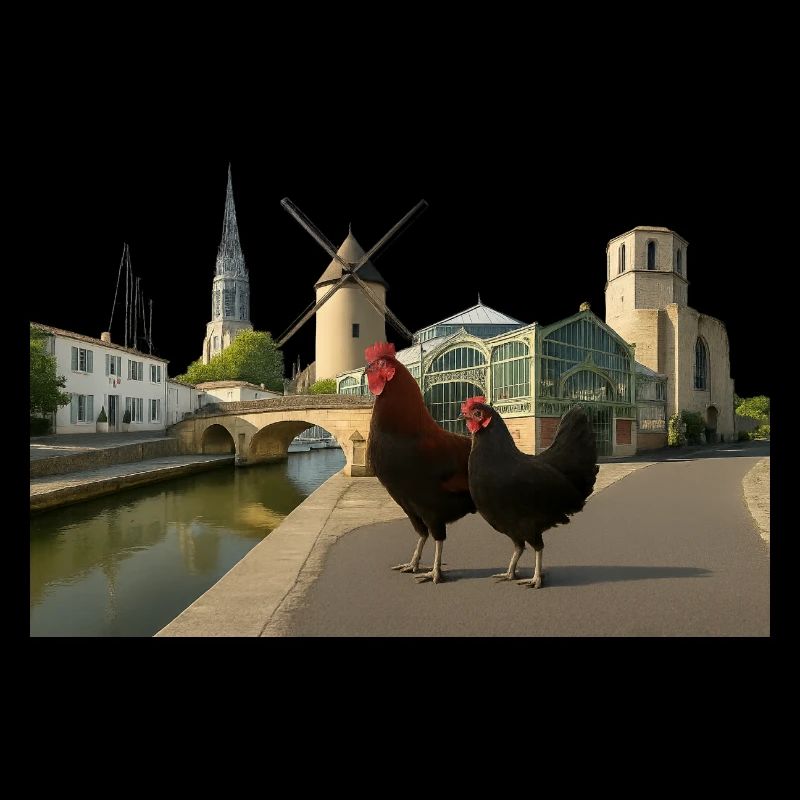 Marans, Stadthähne an der Mühle