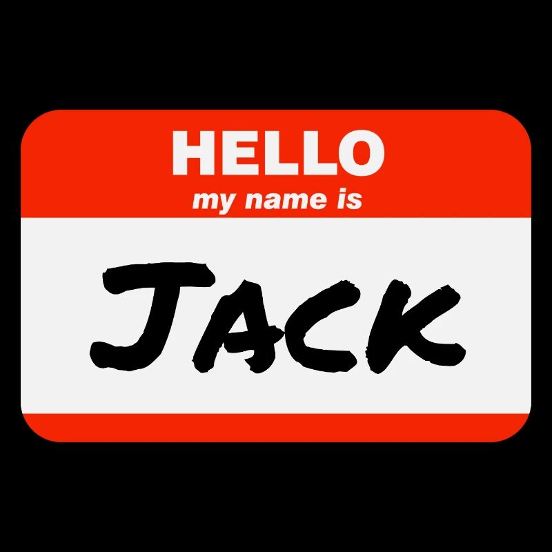 Hello My Name Is Jack Label Name Tag