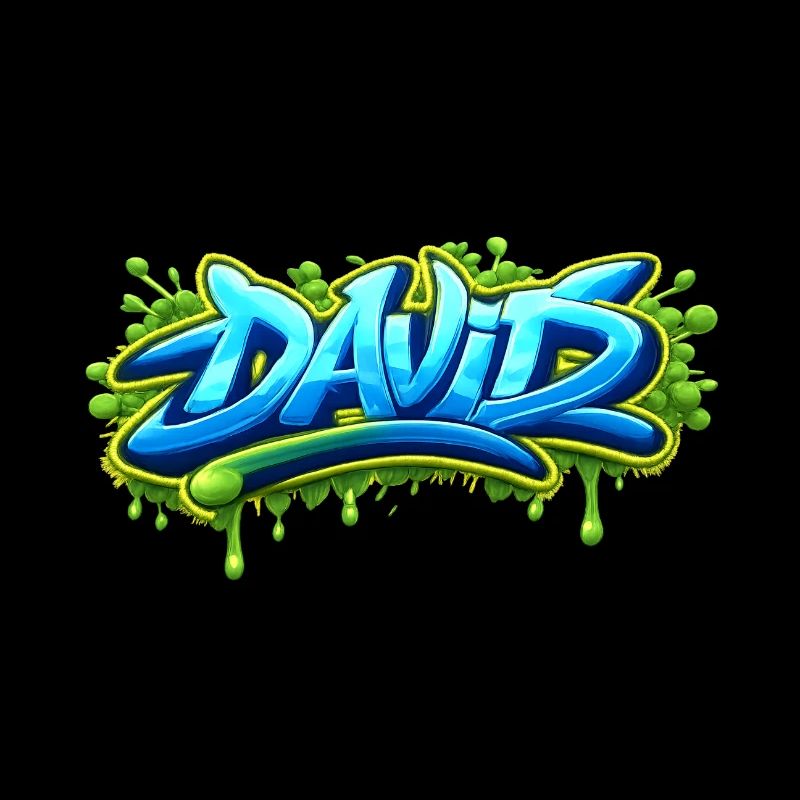 Graffiti name DAVID printable on everything