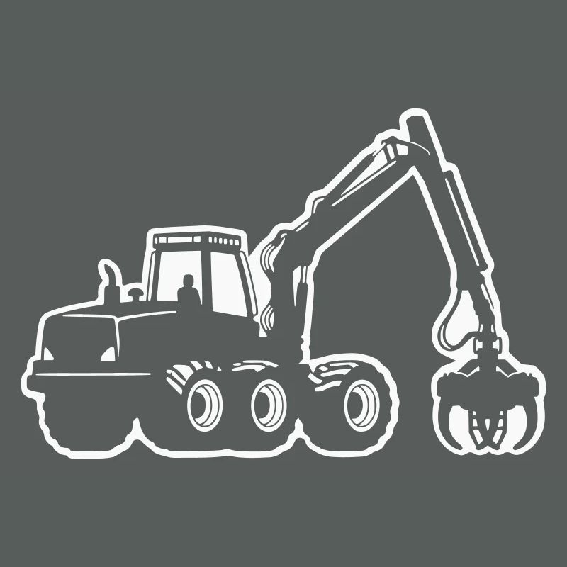 Silhouette de moissonneuse