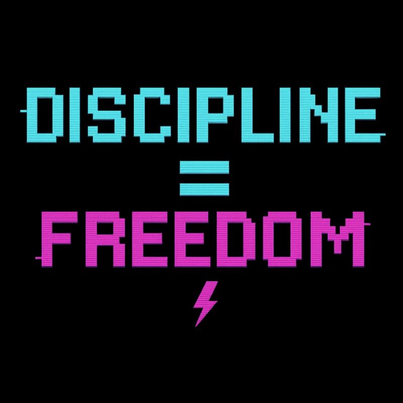 Discipline égale liberté Pixel Art