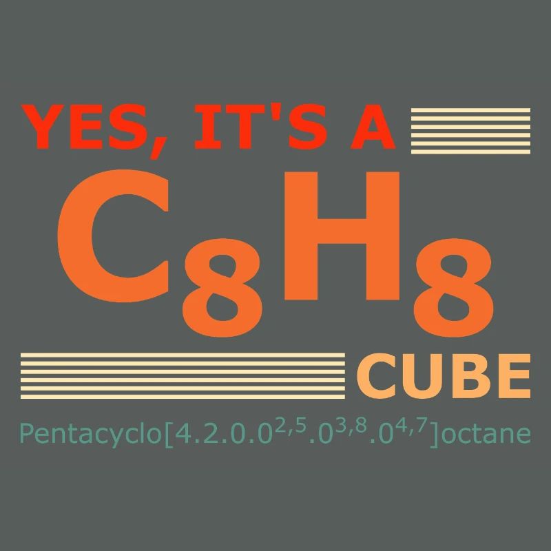 C8H8 Cubane – Yes it's a Cube retro Chemistry