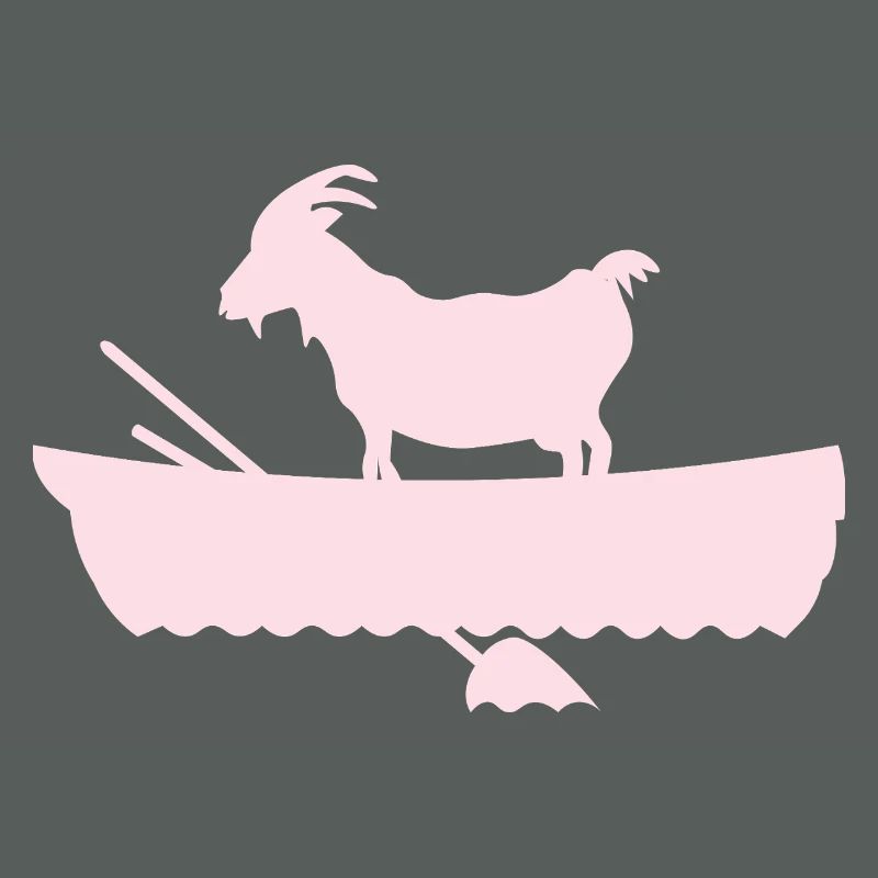 G.O.A.T. Ziege im Boot rosa