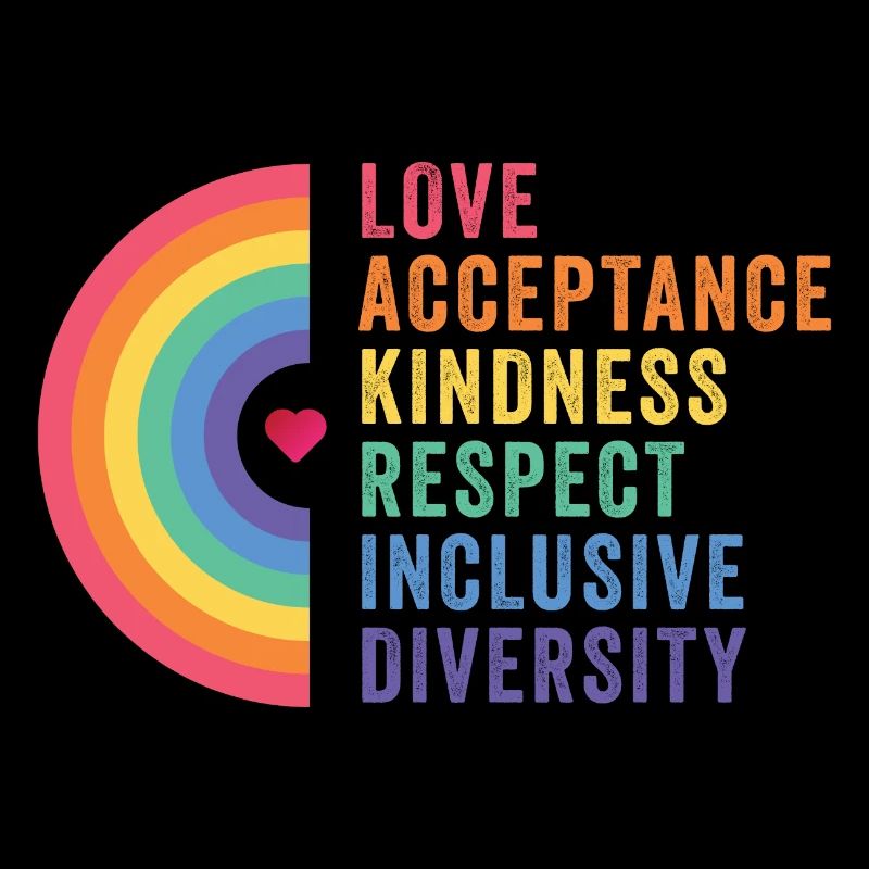 Mois de la fierté LGBT - Amour. Acceptation. Bonté