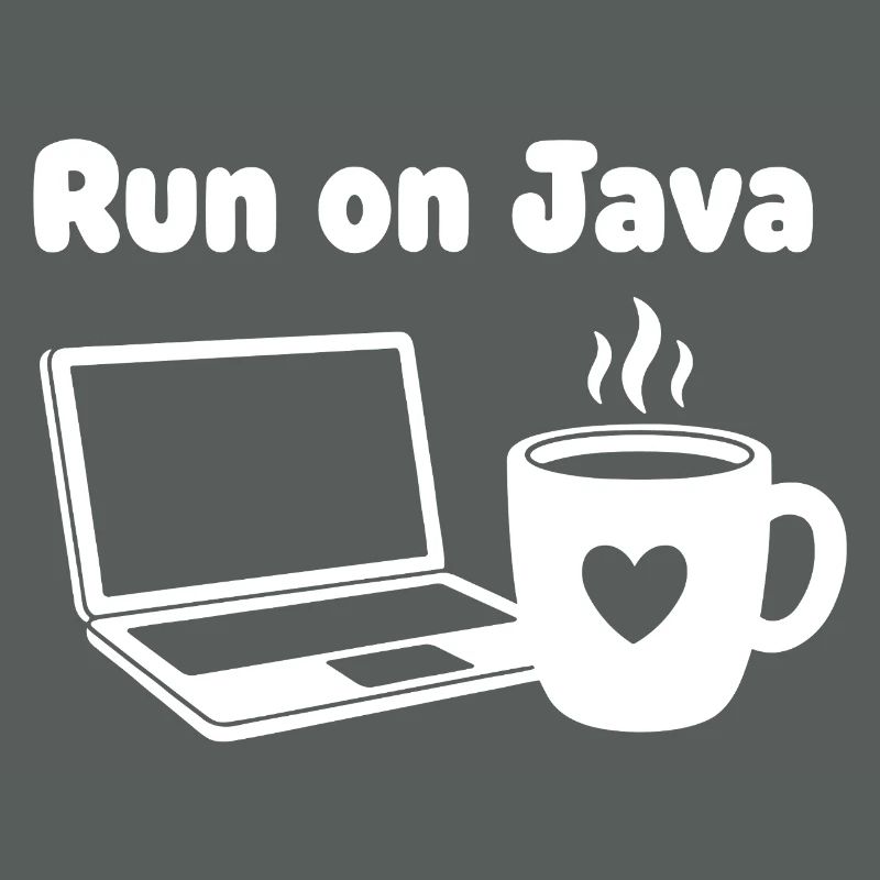 Java Lauf Café Laptop Herz