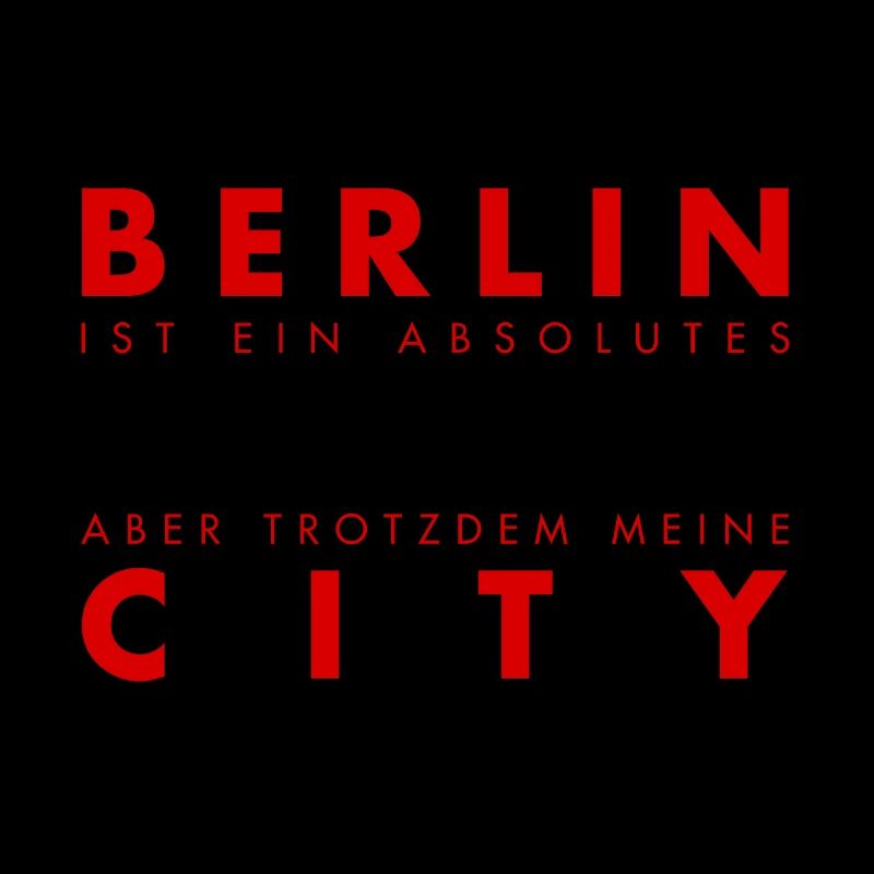 Berliner Spruch Design mit Stadtmotiv