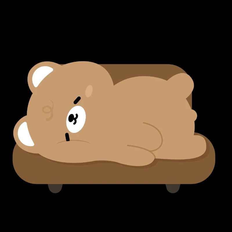 Tired Polar Bear on Sofa