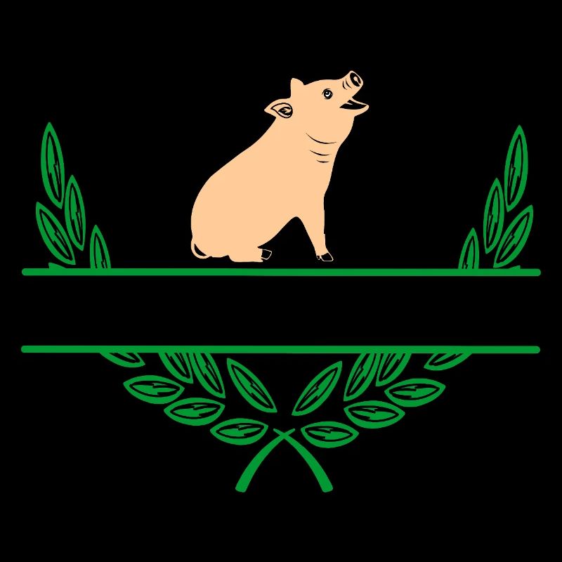 Couronne de laurier cochon avec espace de noms