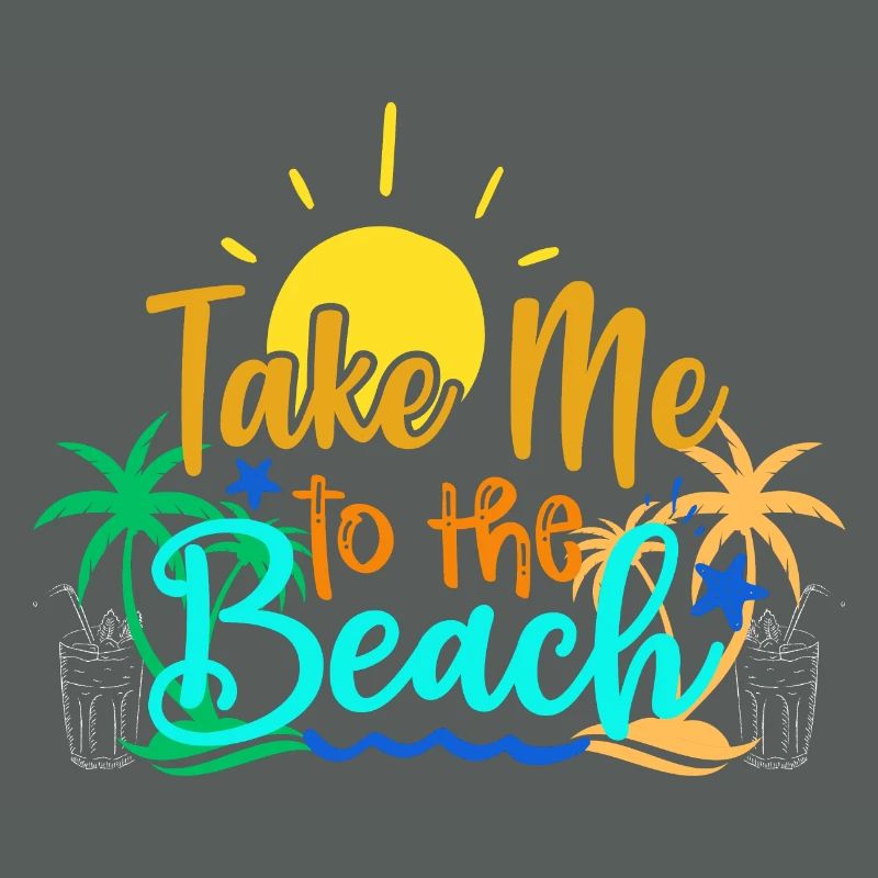 Sunset Beach Vacation Graphic