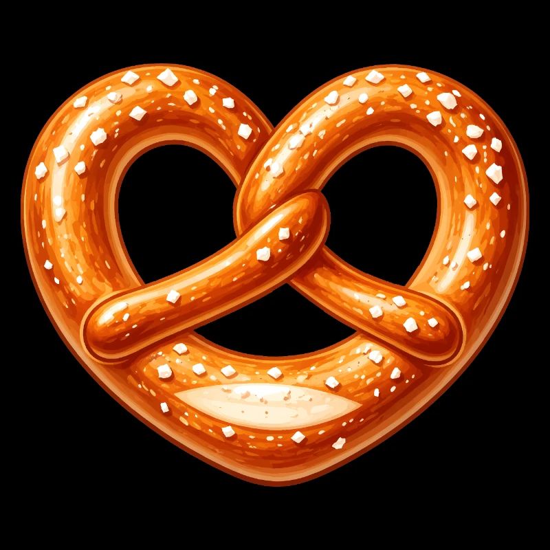 Pretzel Heart Baking Baker Design