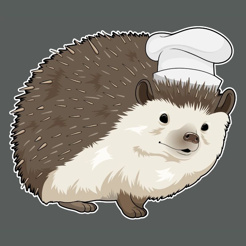 Hérisson Chef Chef Cuisson Chapeau