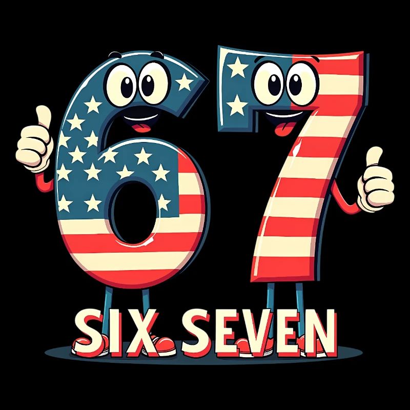 US Flag 67 Memes Six Seven