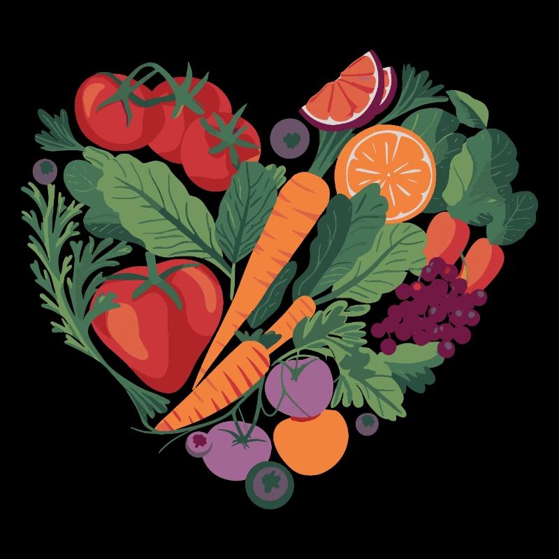 Gesunder Lebensstil Herz Gemüse