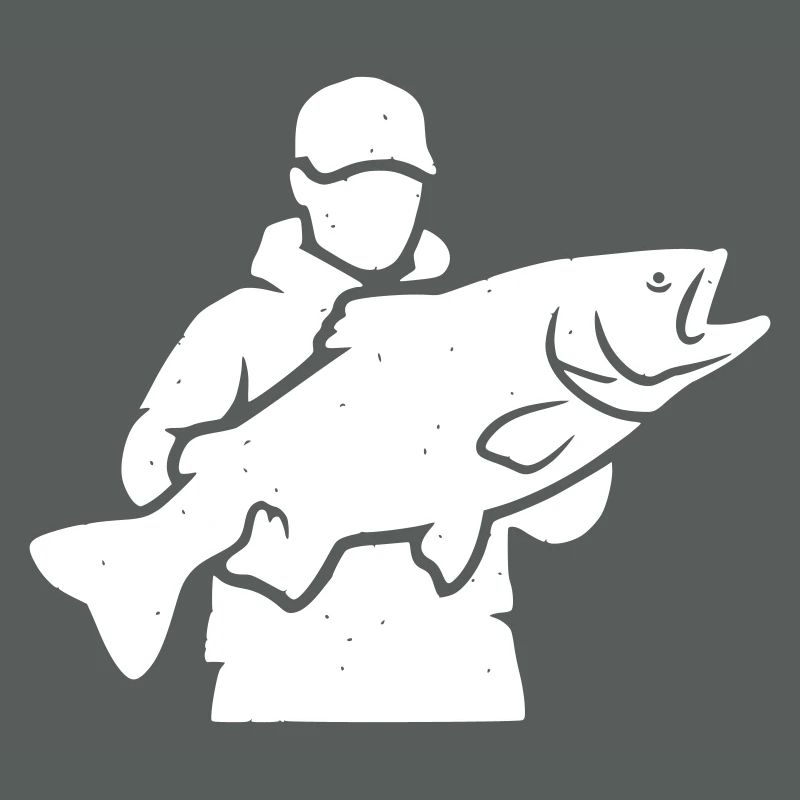 Fierté de pêcheur : silhouette classique de pêcheur