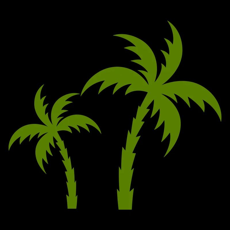 Palm Trees Silhouette Green – Tropical Design