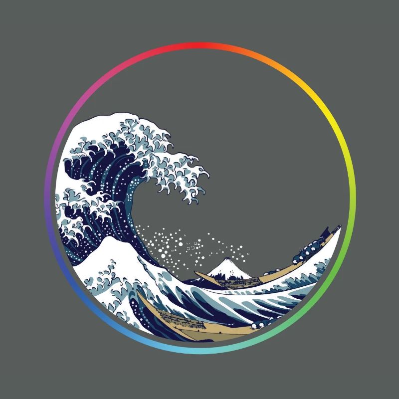 Rainbow Wave Circle