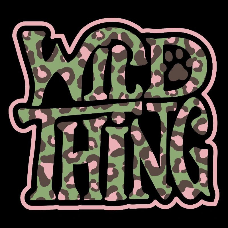 Wild Thing – Camo-Print Schriftzug