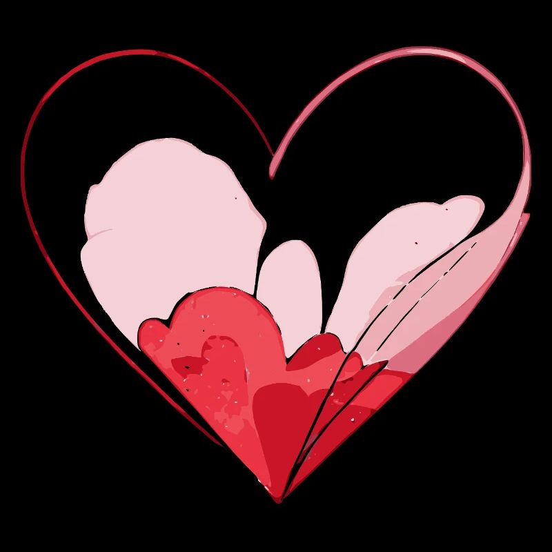 Aquarell Herz - Stilvolles Valentinstagsgeschenk