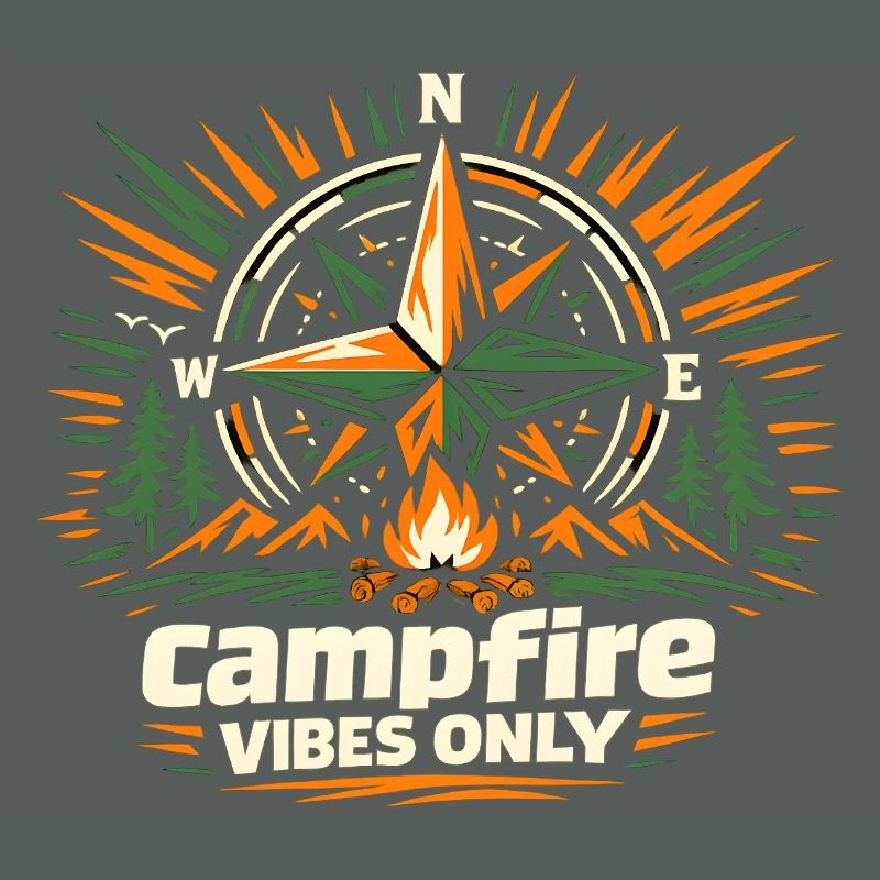 Ambiances de boussole de feu de camp
