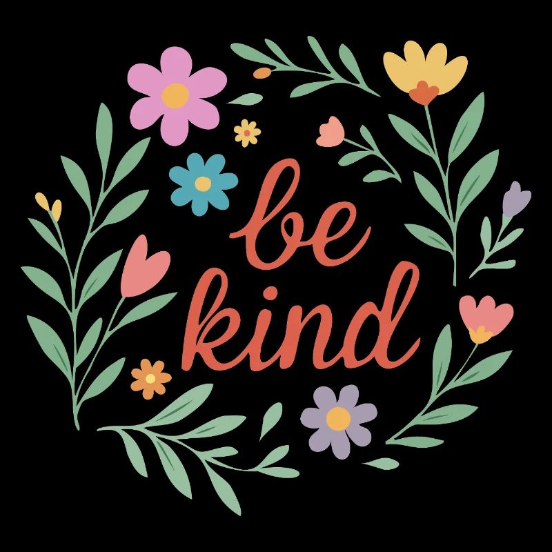 Sei freundlich Blumendesign