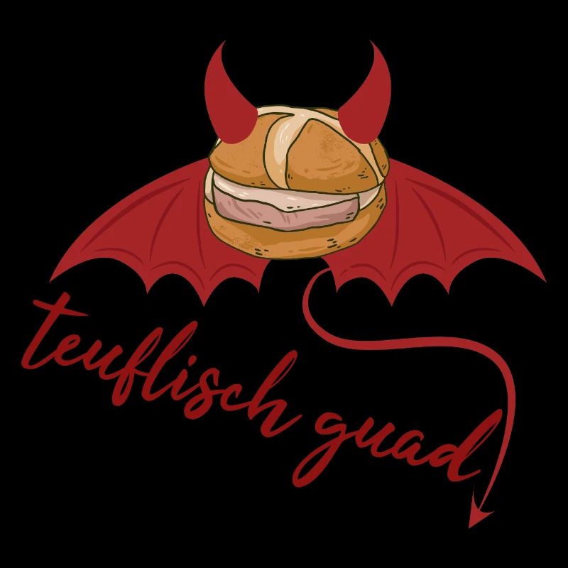Teuflisch cooles bayrisches Leberkäs Design 