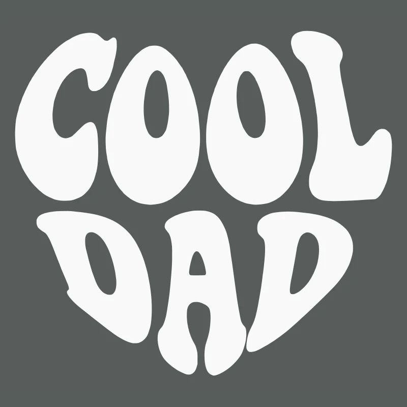 Cool Dad Heart Logo – Anpassbare Farbe