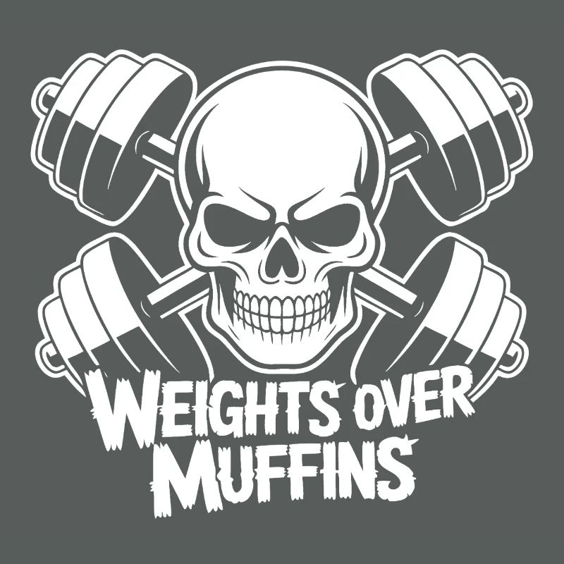 Gewichte über Muffins Schädel