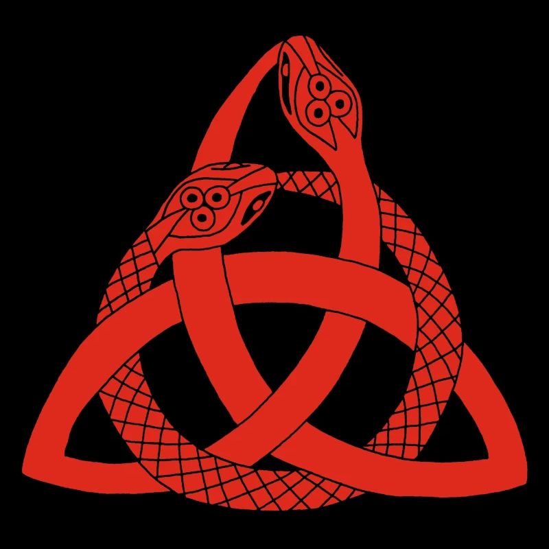 Red snakes and Celtic symbol