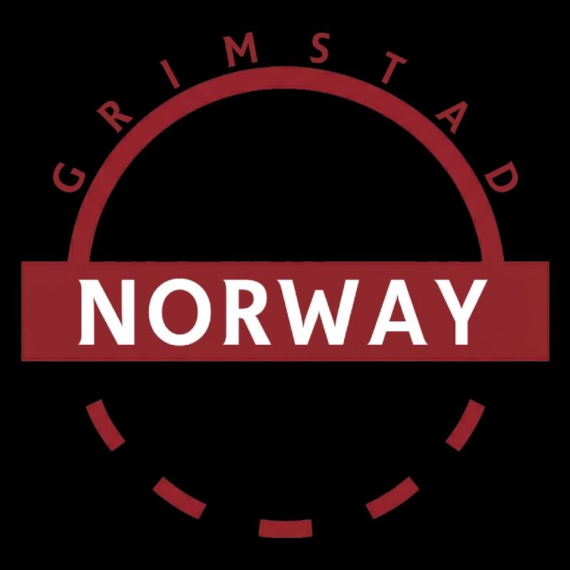 Grimstad Norwegen Rundes Abzeichen