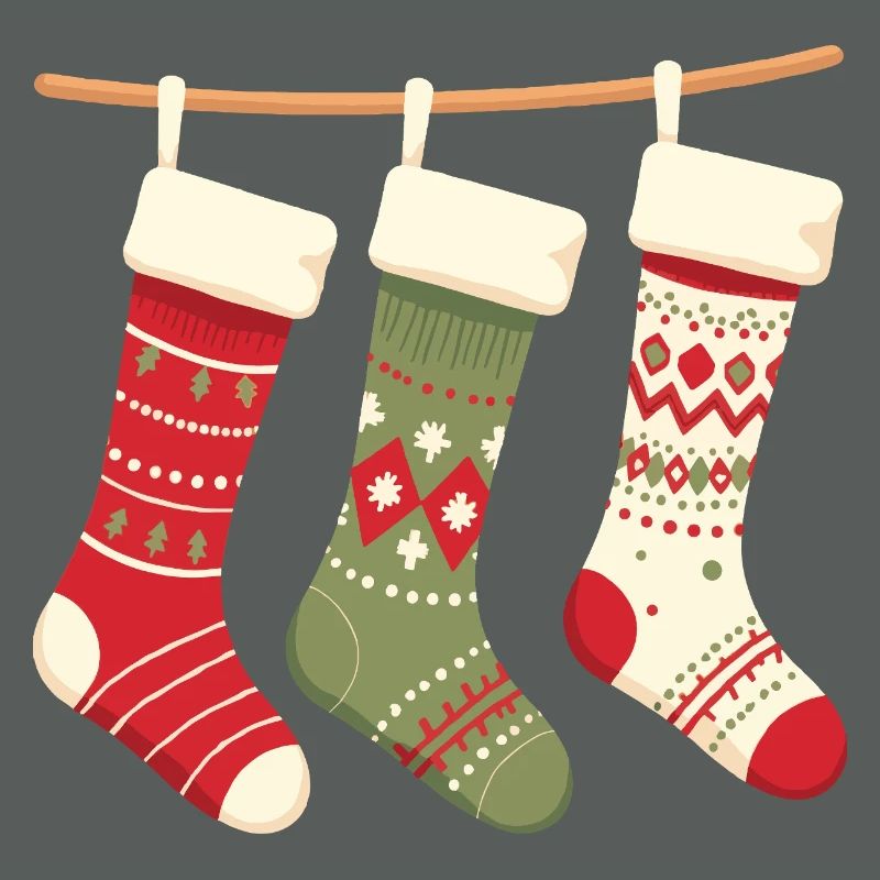 Three Stockings Christmas Pattern