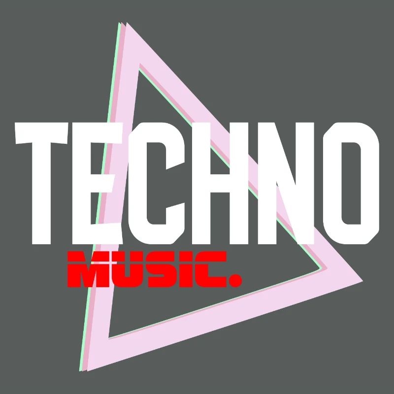 Techno Neon Triangle Pulse