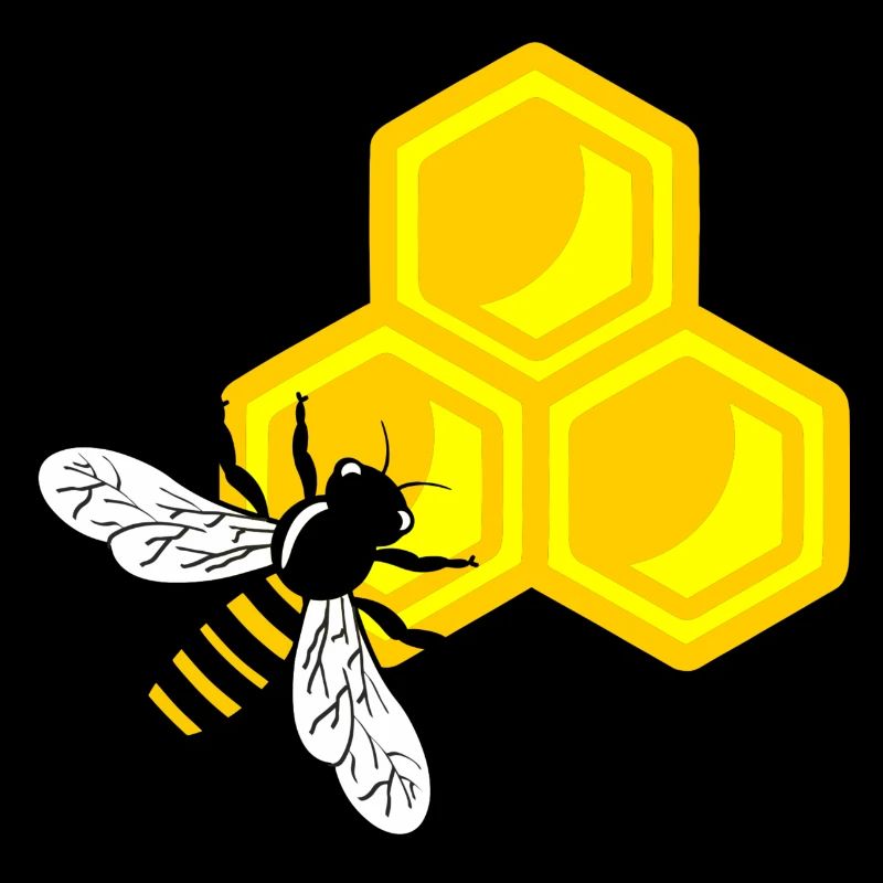 Honeybee on honeycomb