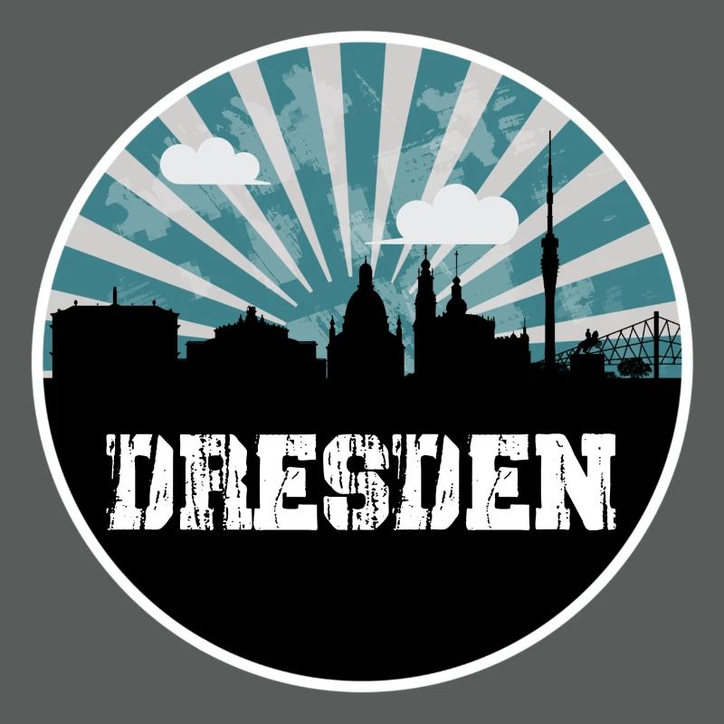Dresden Blue Hour Skyline
