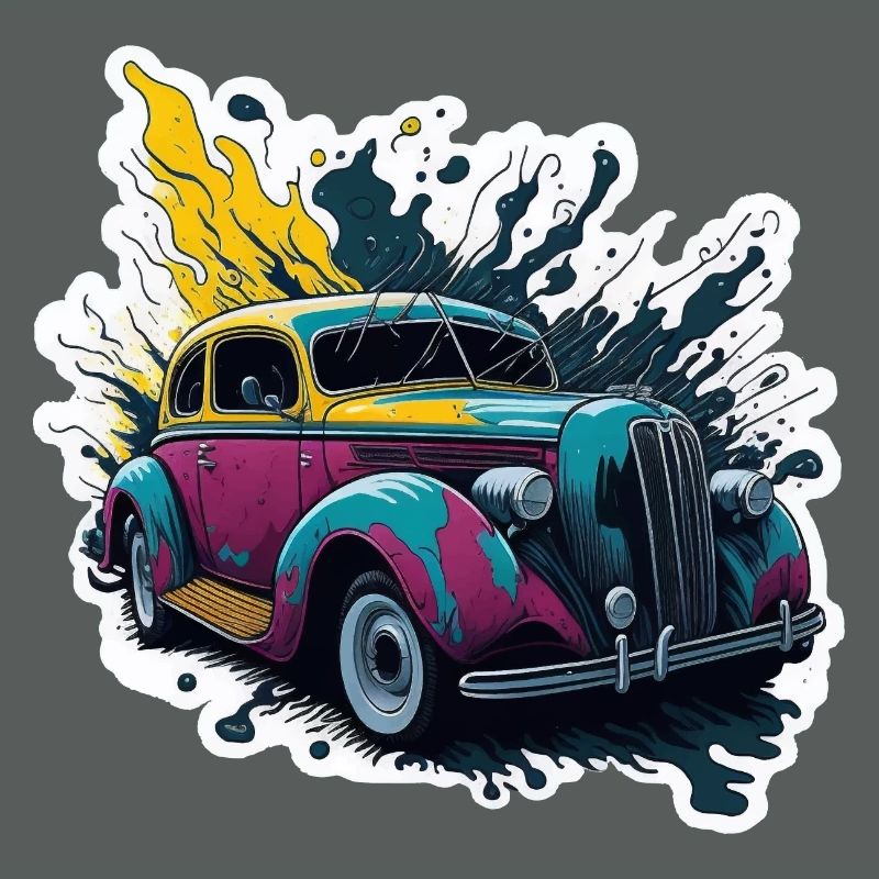 Farbiger Oldtimer Spritzer