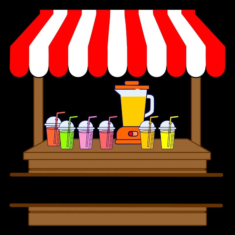 Marktstand mit Smoothies