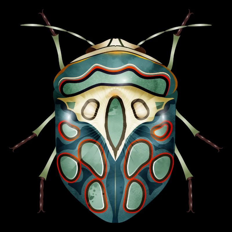 Sphaerocoris annulus fascinant effrayant crawly