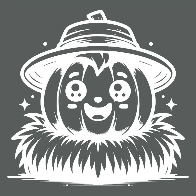 funny pumpkin with hat