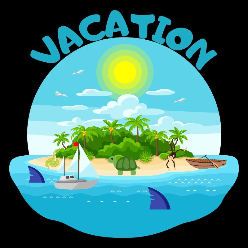 Tropical island idyll beach design