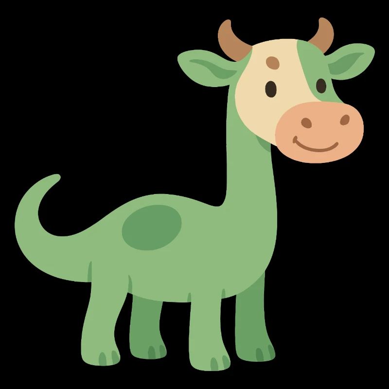 Dinosaurier mit Kuhfellkopf