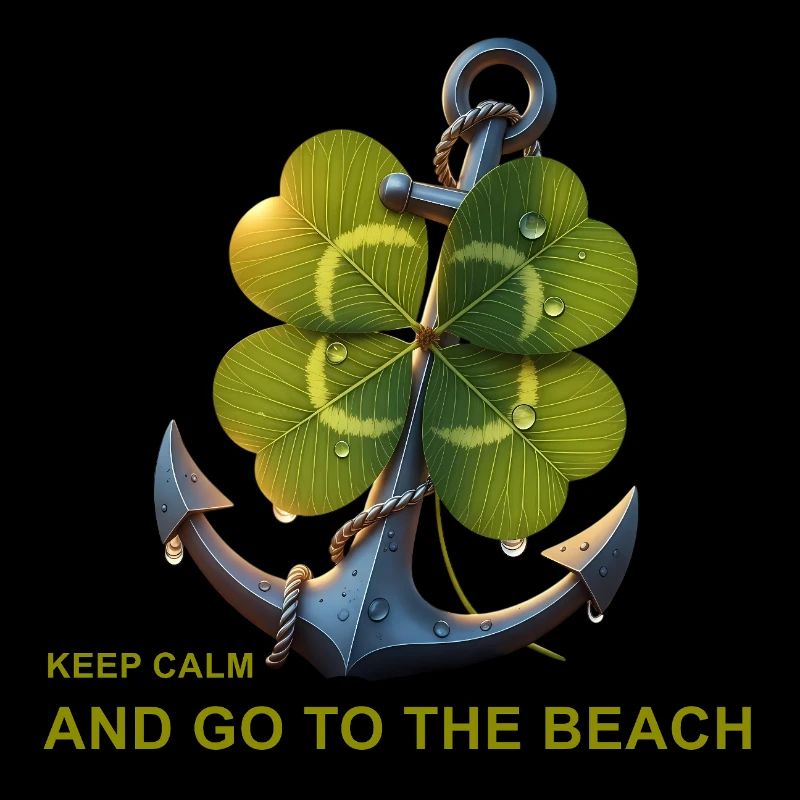 Devise de la plage Shamrock Anchor