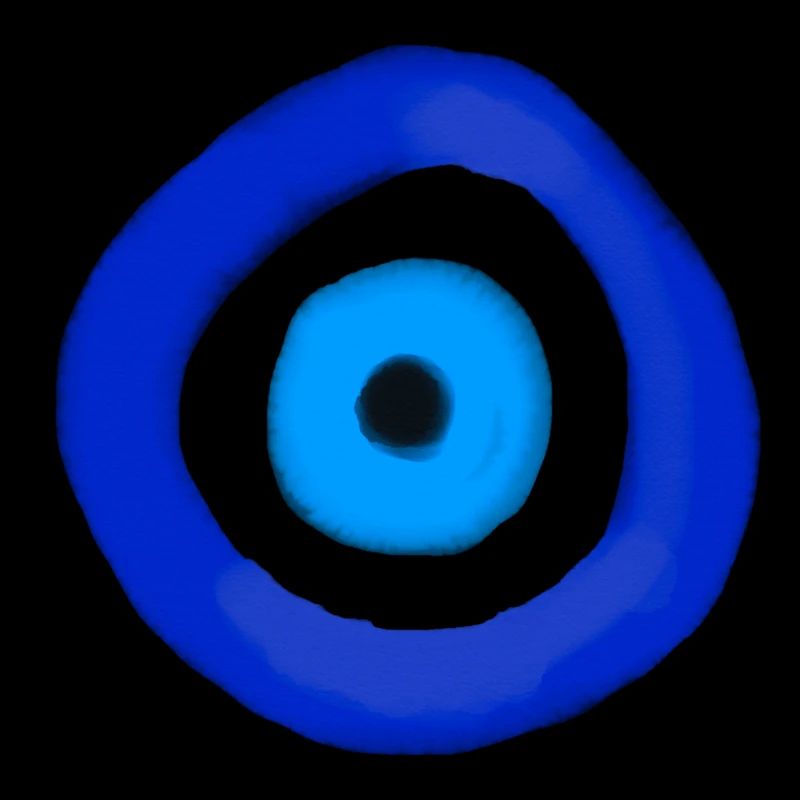 Blue Orbit Eye Abstract