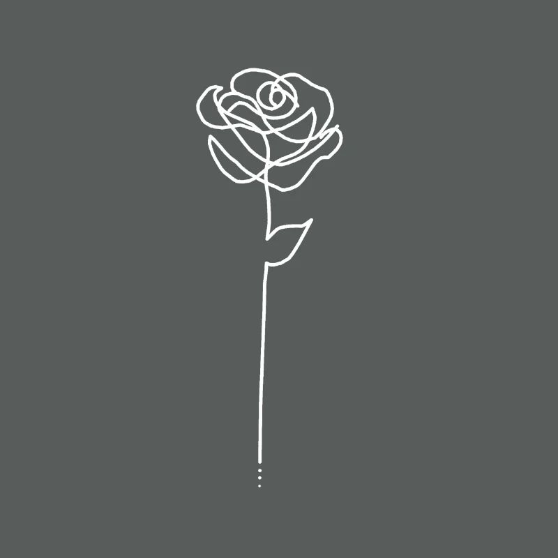 Rose fleur style à la mode