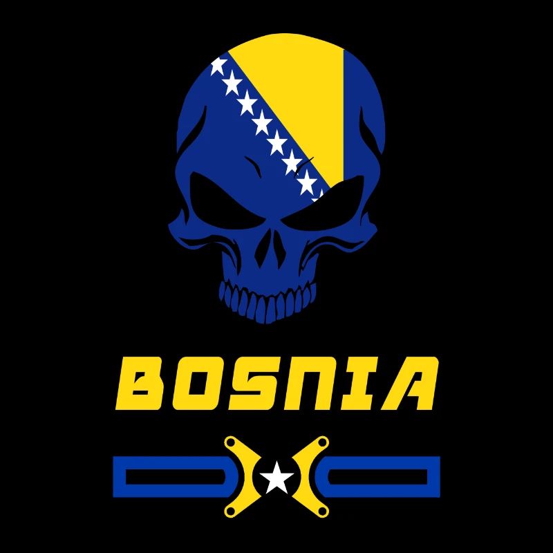 Bosnien Totenkopf Design / Geschenk