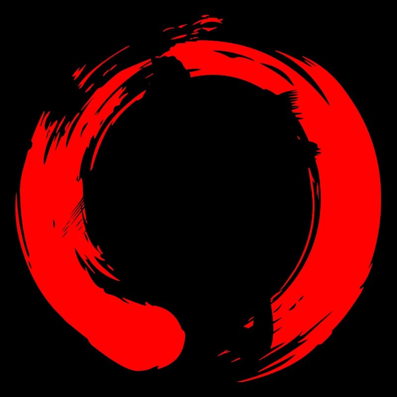 samurai in zen sign