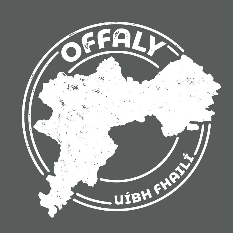 Offaly Ireland Map | County Outline Stamp