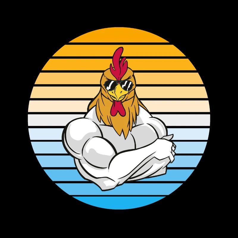 Huhn mit cooler Sonnenbrille