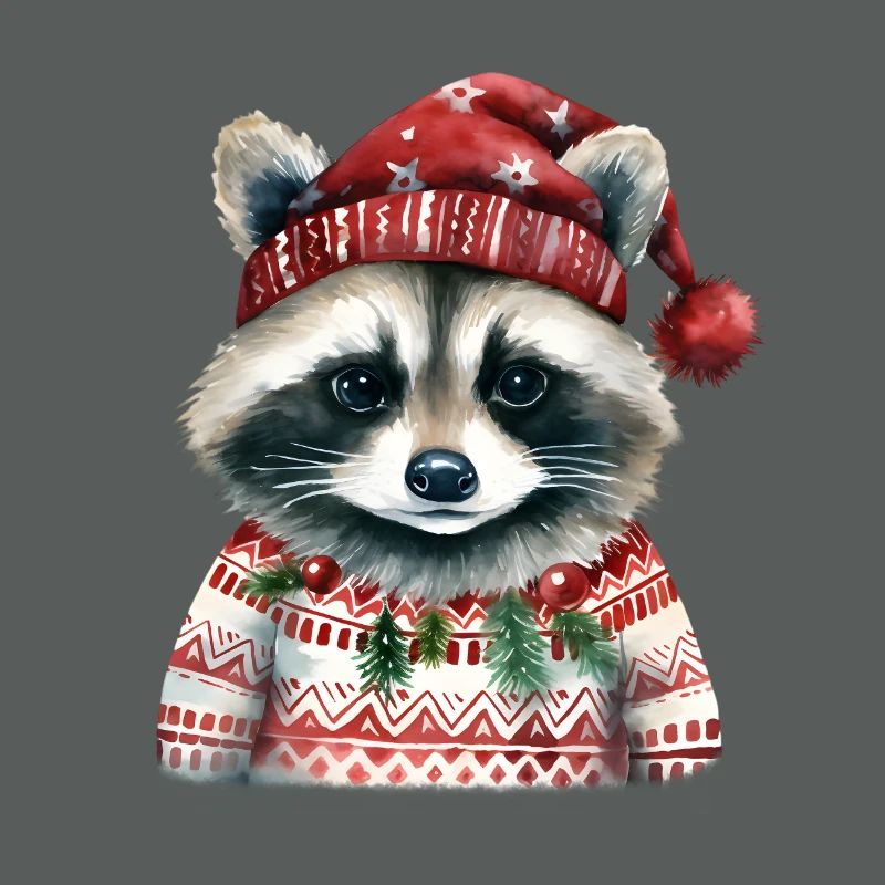 Herr Waschbär im Norweger-Pulli